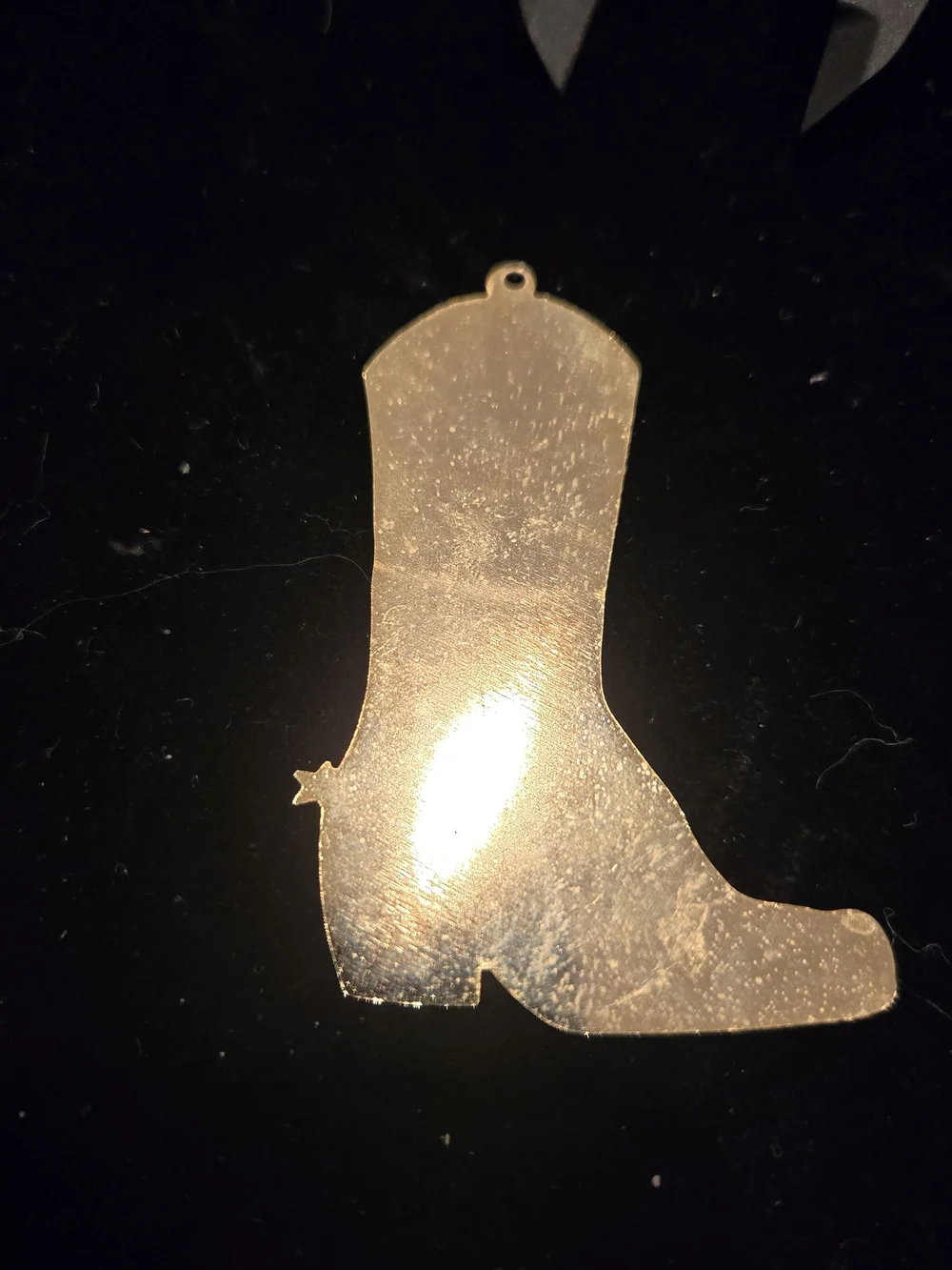 Vintage Texas Las Vegas Cowboy Boot Ornament - Red, Blue, Yellow - Picture 2 of 4